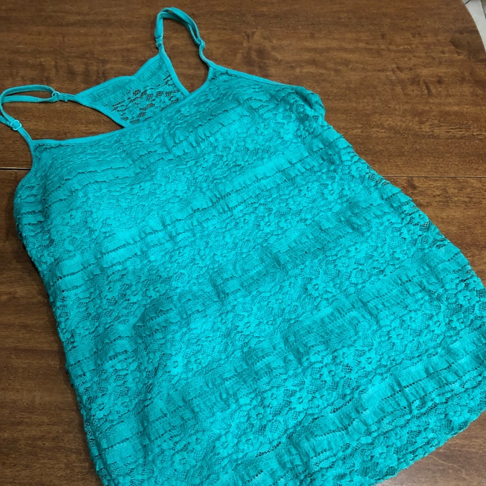 Green Racer Back Top